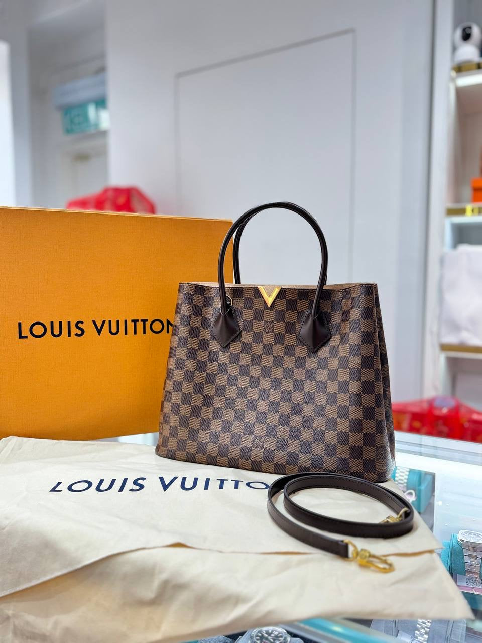 FULL SET LOUIS VUITTON LV Kensington Tote Bag