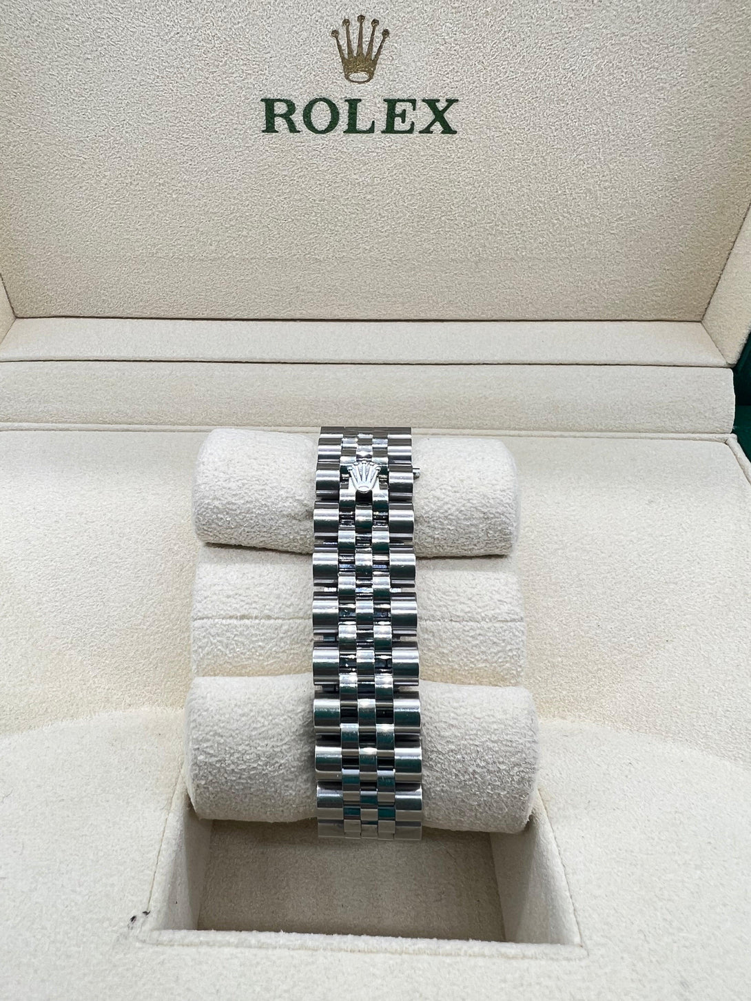 ROLEX 31mm Ladies White Gold & SS Datejust Silver Roman 178274 SANT BLANC - Reeluxs 