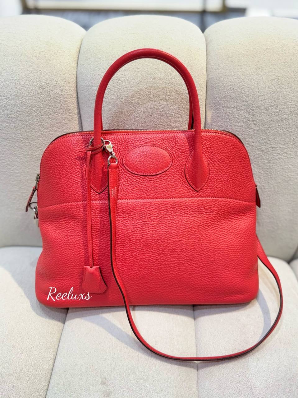 HERMES Bolide 35 PHW Tote Handbag