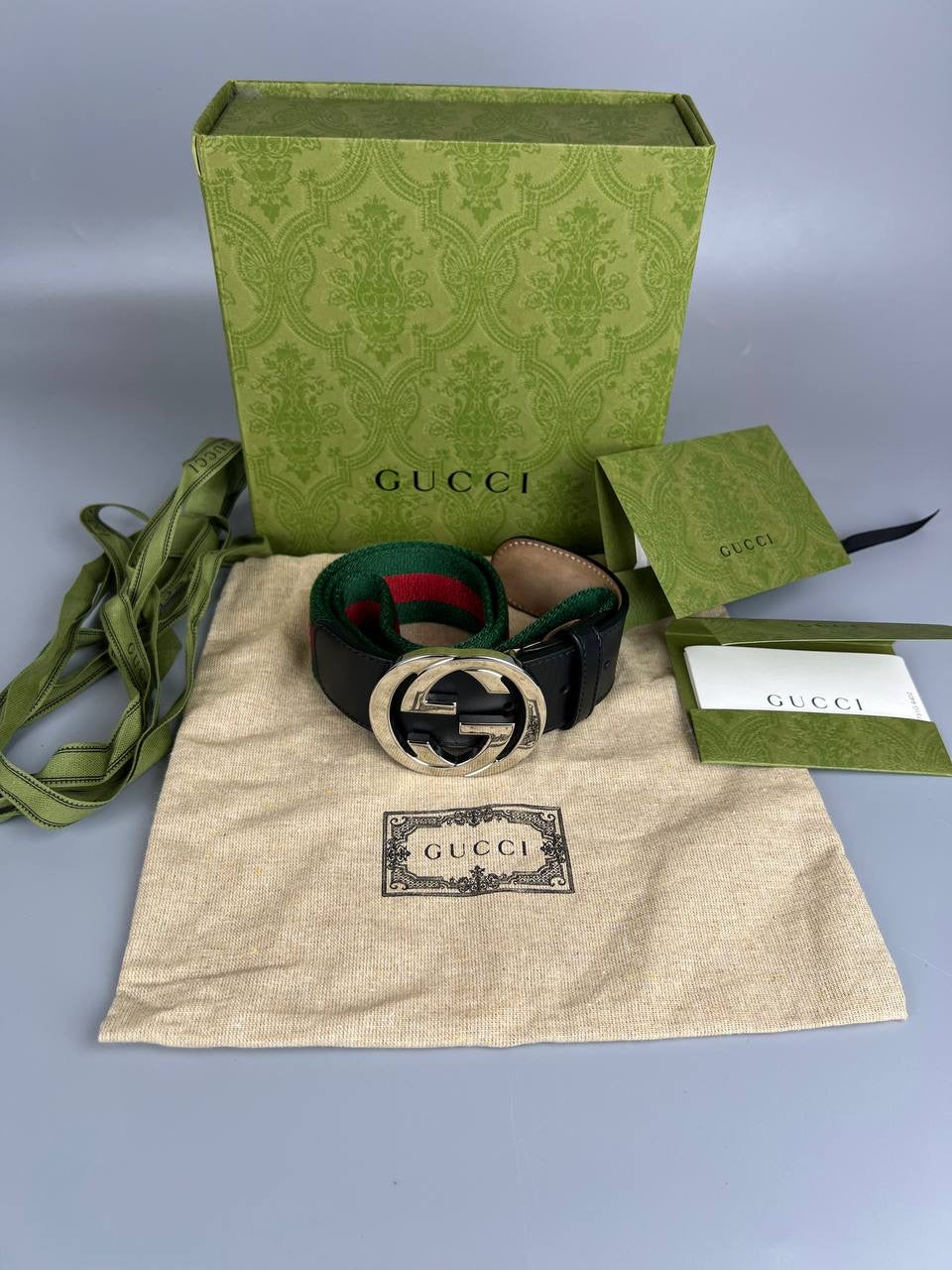 GUCCI Belt Red Green IN Men's Belts