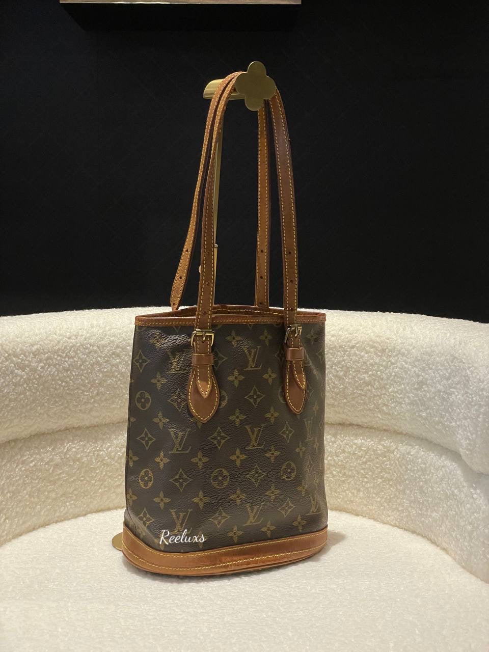 LOUIS VUITTON LV Monogram Canvas Bucket Shoulder Bag