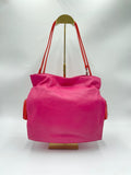 LOEWE Flamenco Pink Orange Shoulder Bag In Lambskin, Silver Hardware - Reeluxs 