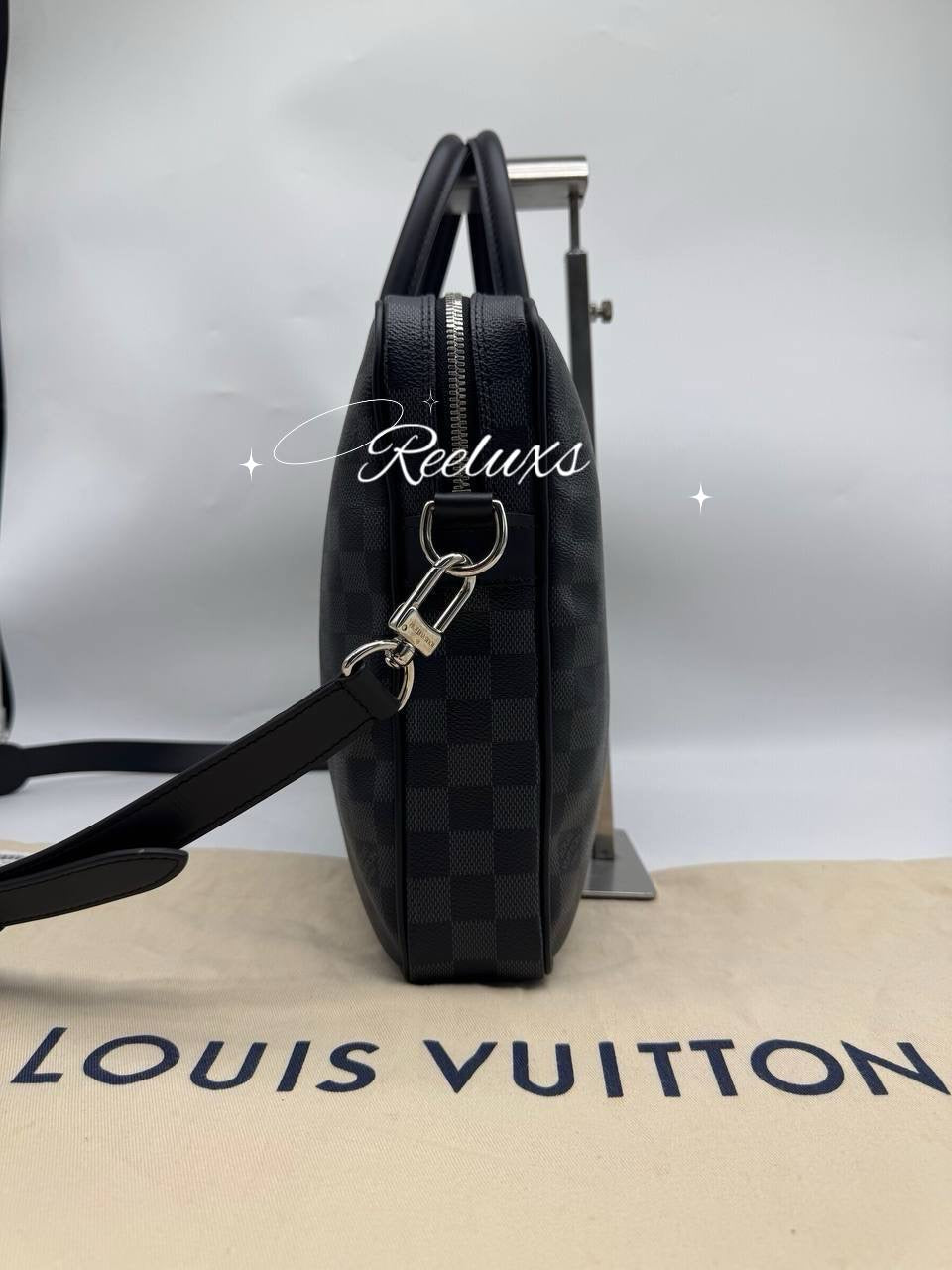 LOUIS VUITTON LV Damier Graphite Porte Documents Voyage Shoulder Bag