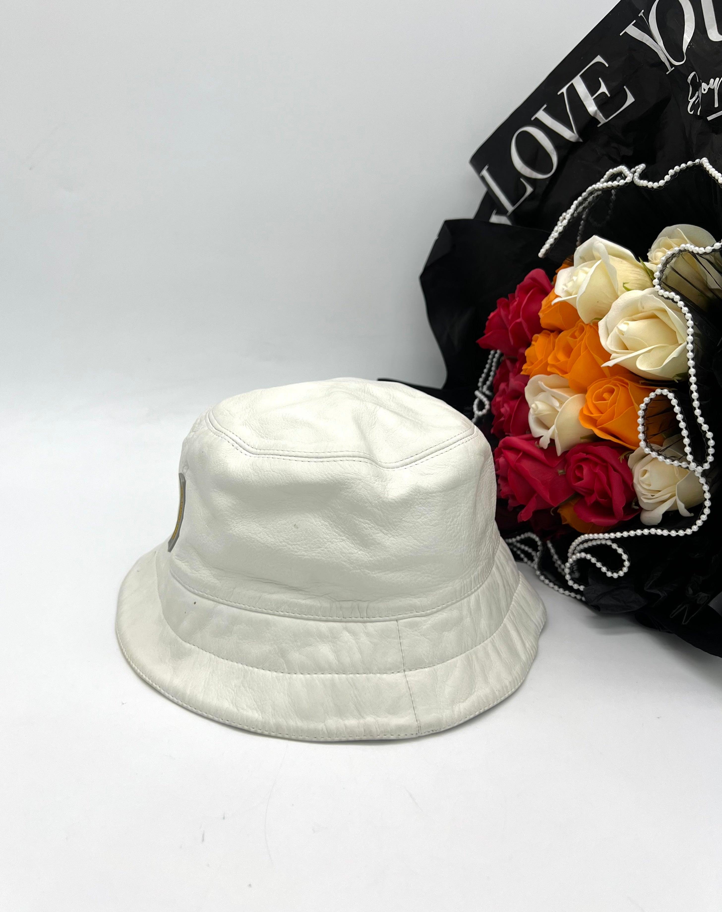 LOUIS VUITTON Bucket Hat Leather White - Reeluxs 