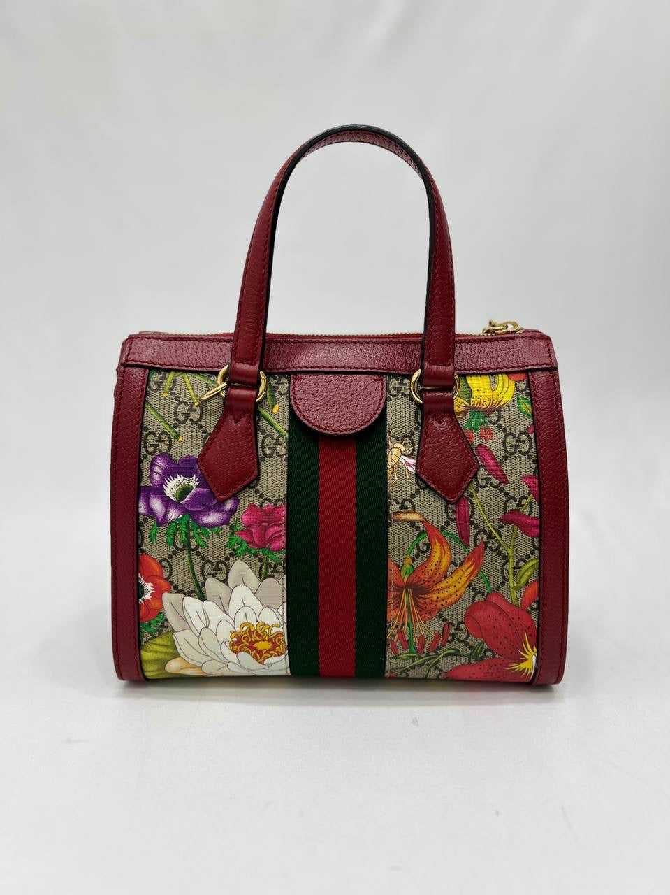 GUCCI Ophidia GG Flora Small Tote Bag