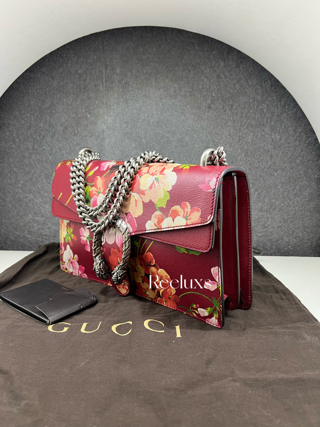 GUCCI Dionysus Blooms Red Leather Shoulder Bag