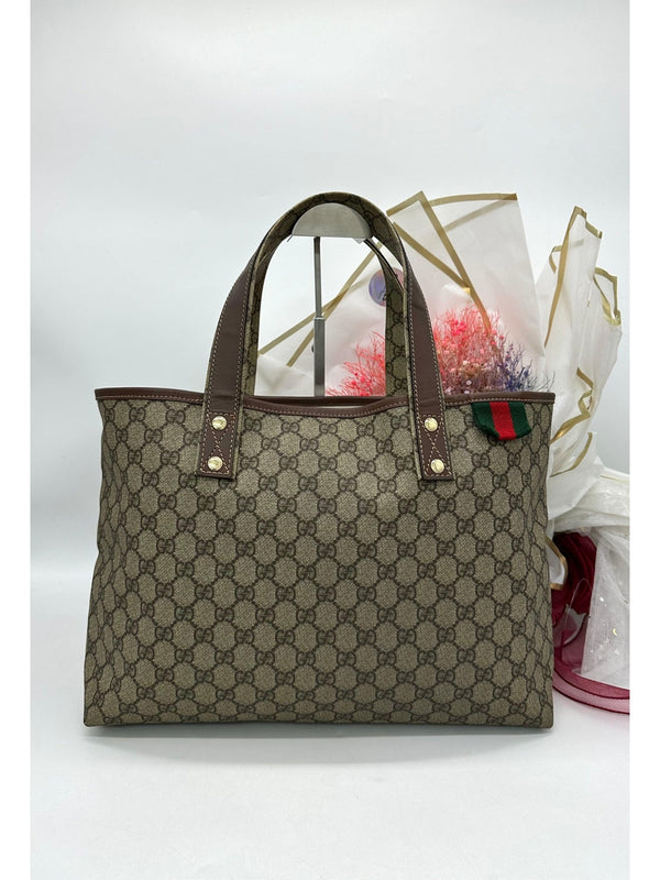 GUCCI GG Supreme Tote shoulder Bag - Reeluxs 