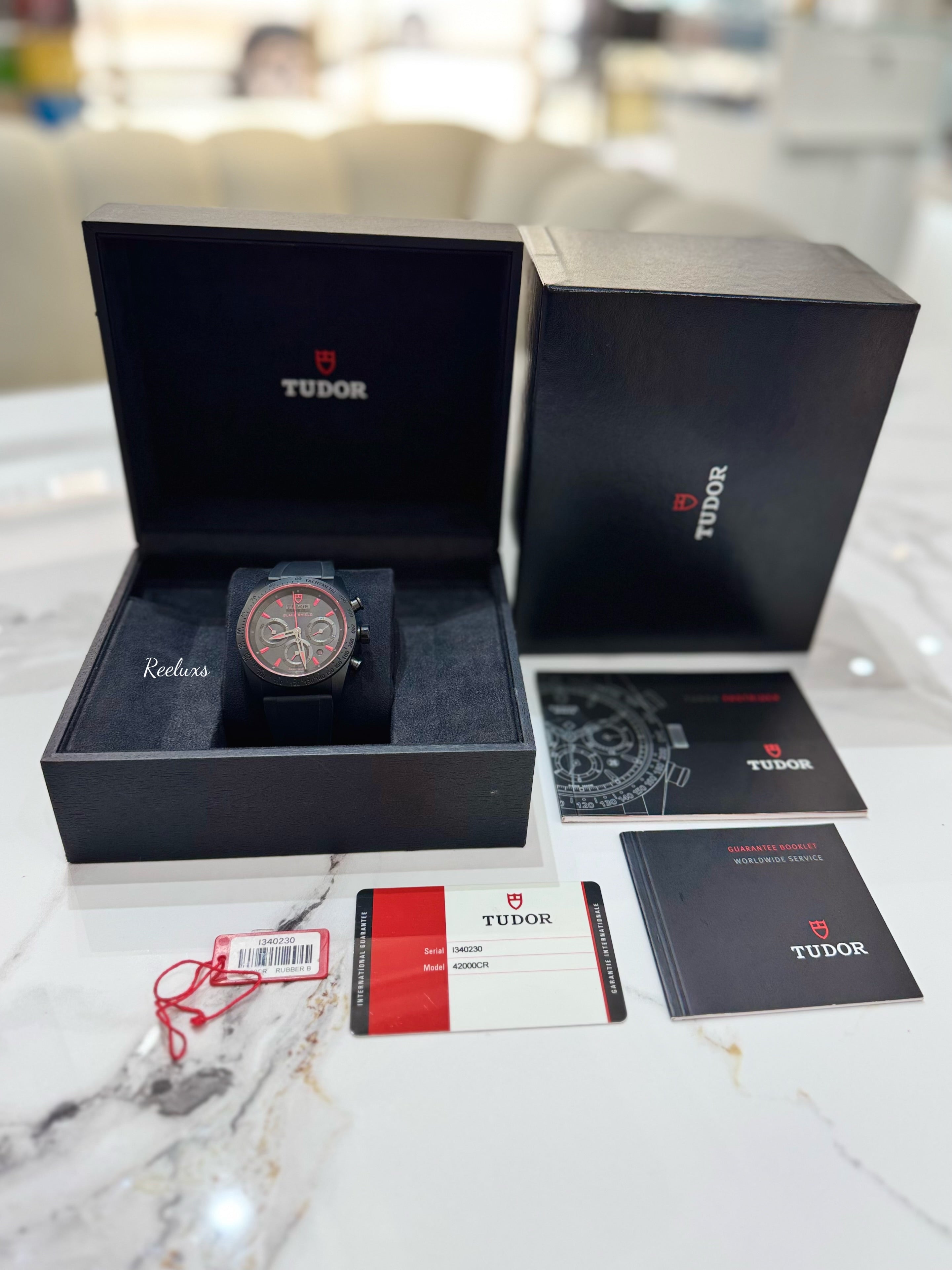 TUDOR Fastrider Black Shield Black Dial Black Rubber Men's Watch