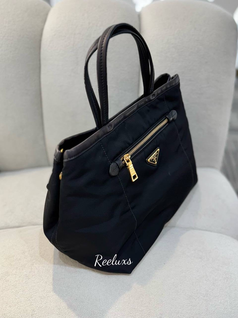 PRADA Tessuto Saffiano Nylon Tote Bag