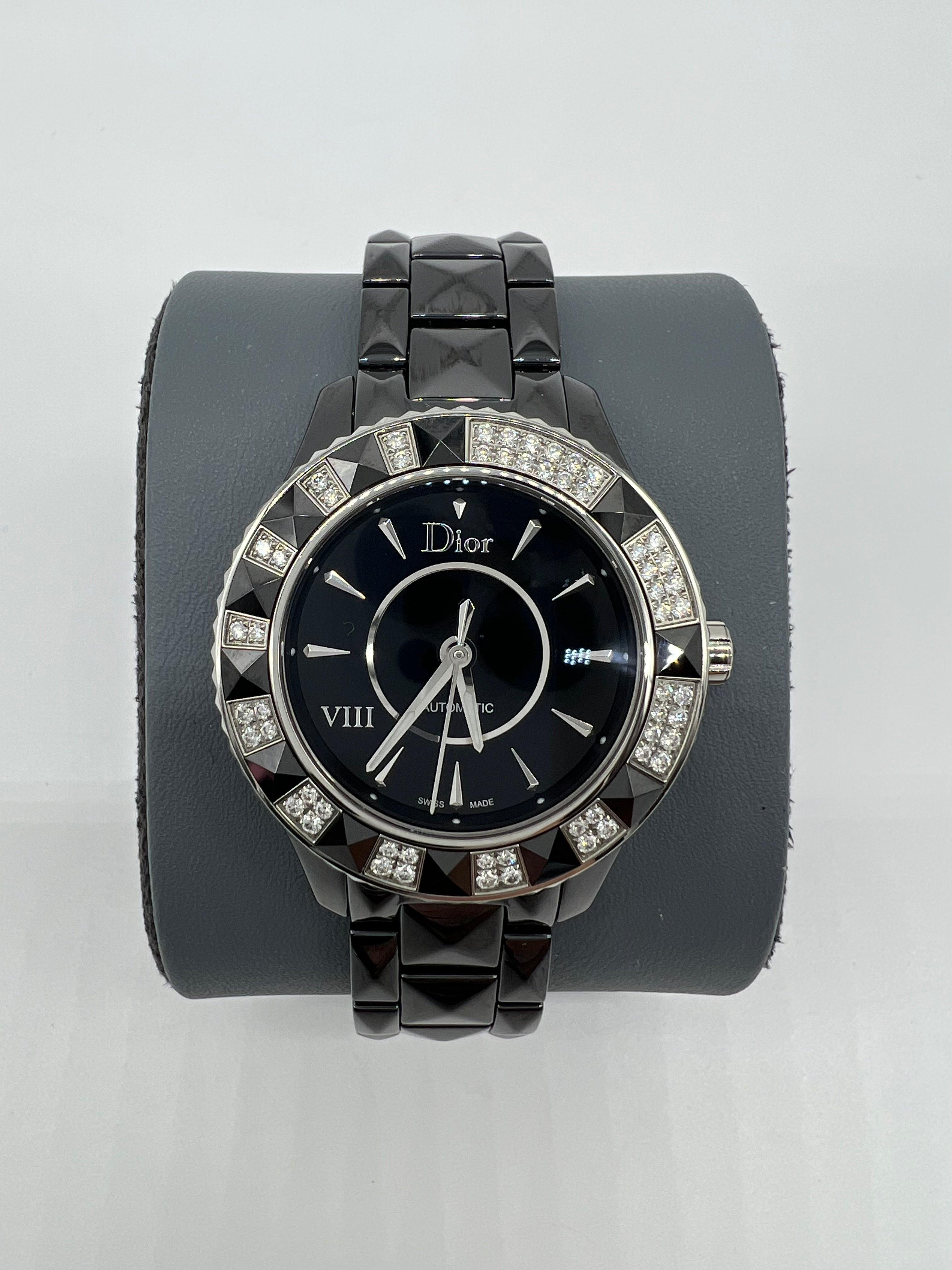 Christian’s Dior VIII Diamond Black Ceramic Women's Watch CD1235E0C001Retail - Reeluxs 