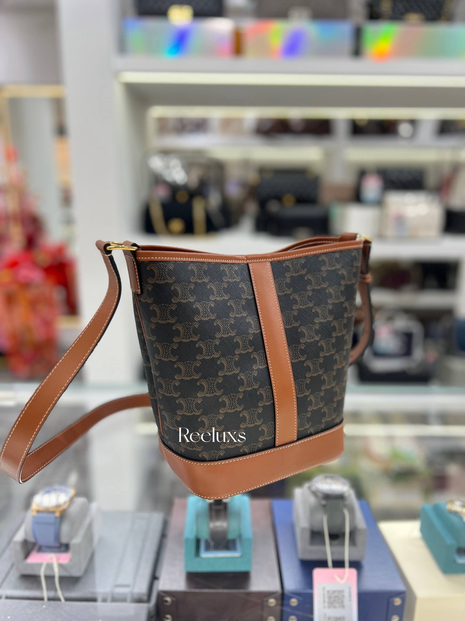 CELINE Triomphe Small Bucket Bag