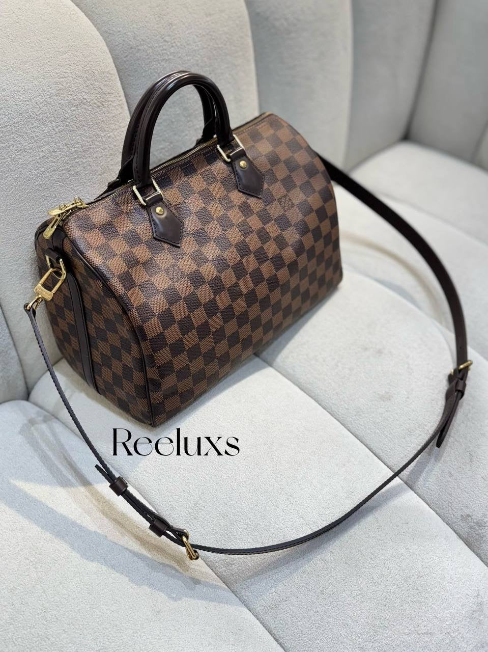 LOUIS VUITTON LV Speedy 30 Damier Ebene Handbag
