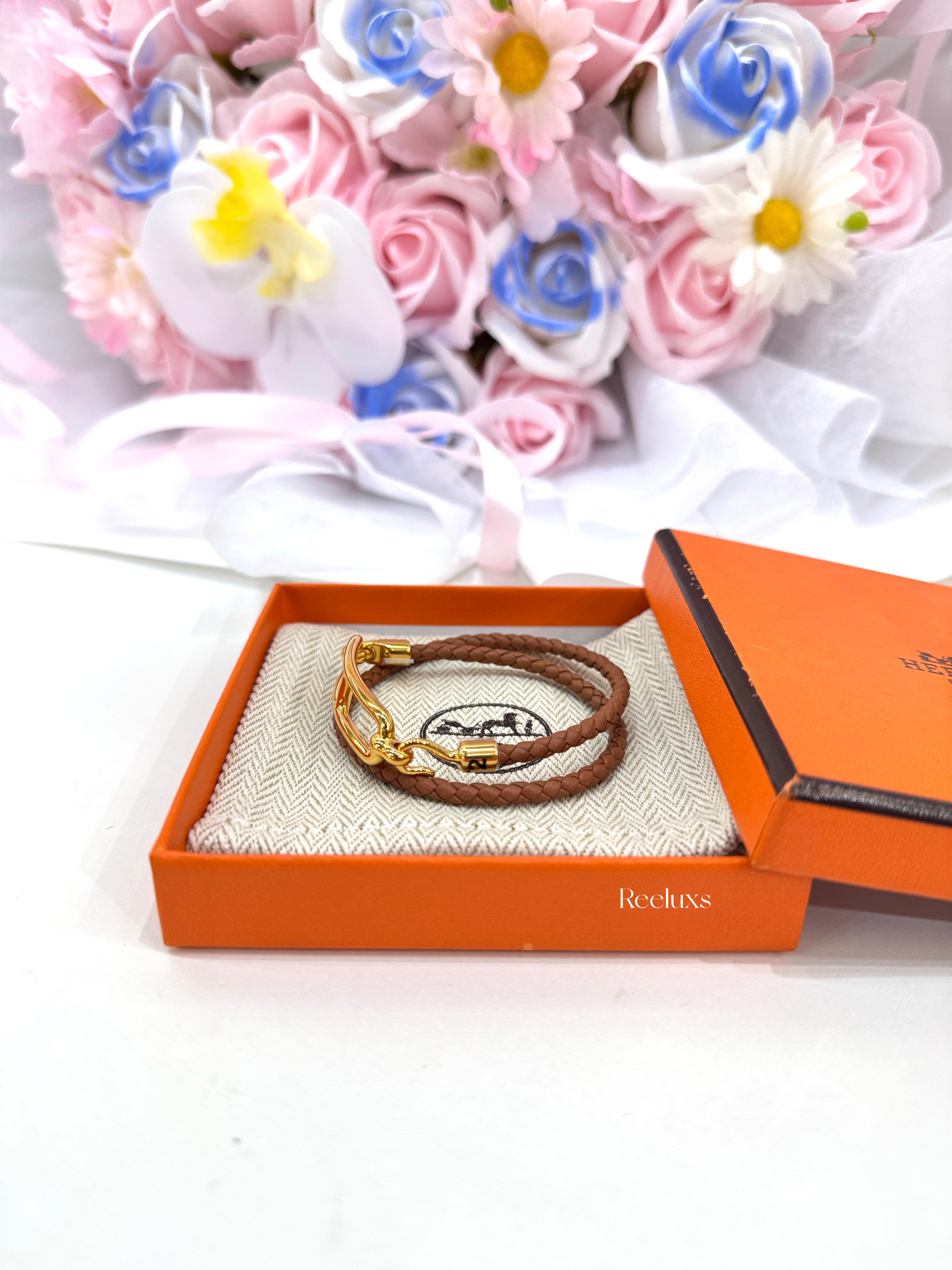 Hermès Glenan Double Tour Bracelet (Braided Leather)