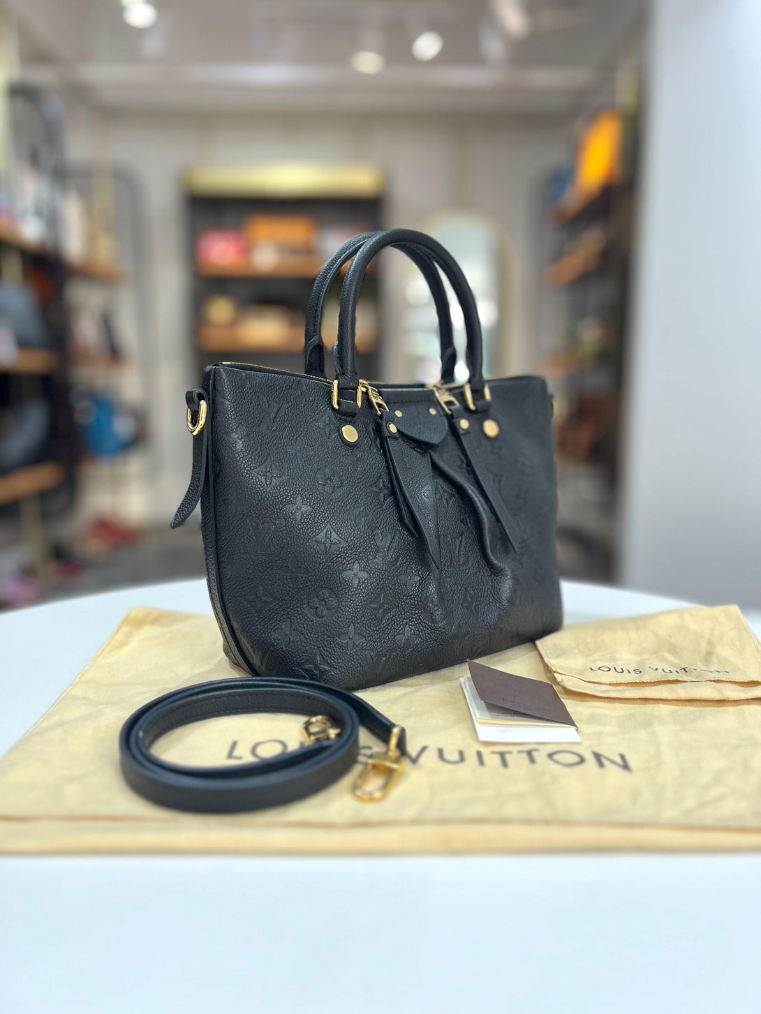 Louis Vuitton Black Empreinte
Monogram Mazarine PM w/Strap - Reeluxs 