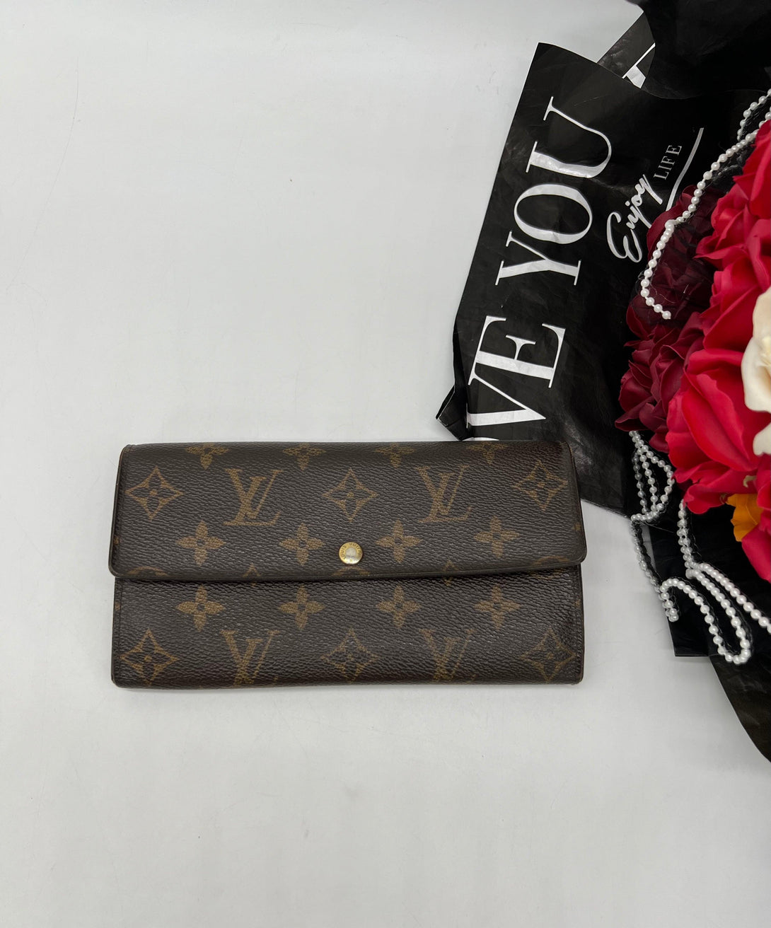 LOUIS VUITTON Purse Long Wallet Monogram Brown - Reeluxs 