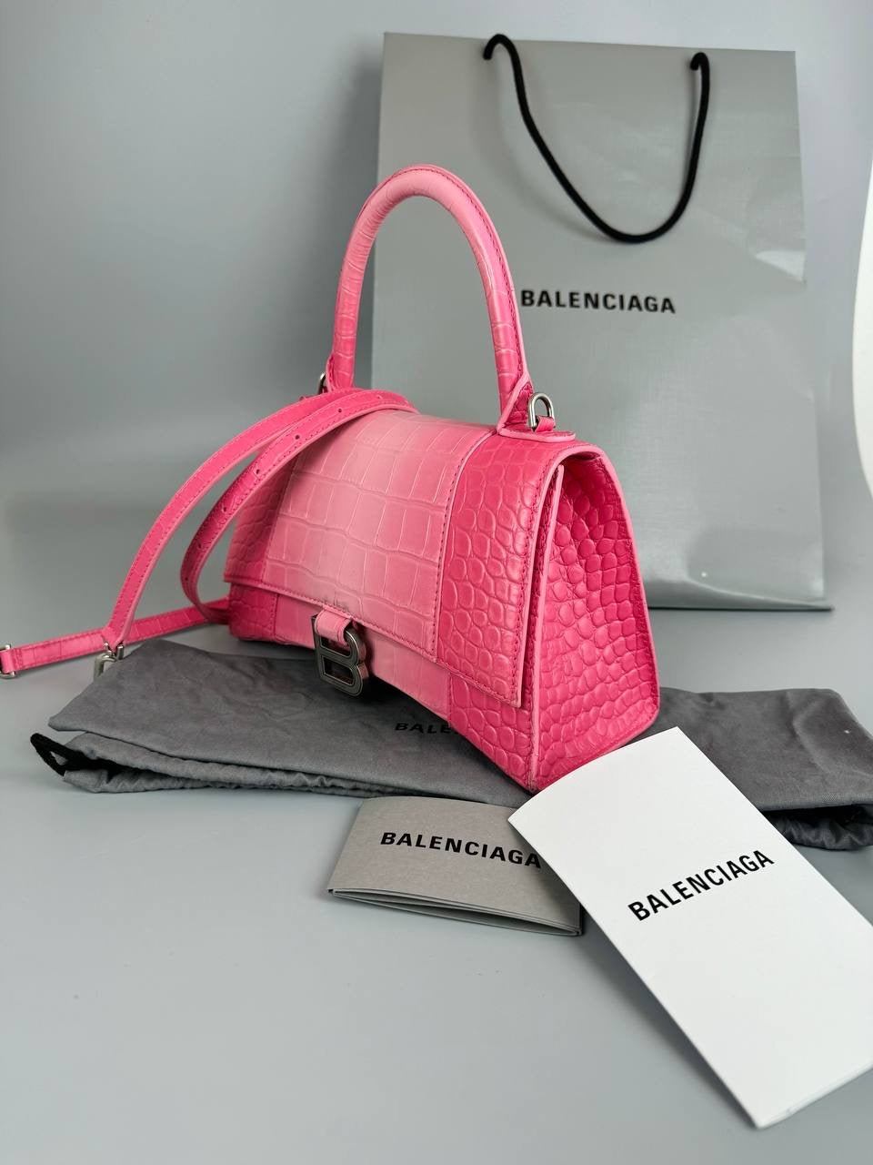BALENCIAGA Hourglass Bag Pink