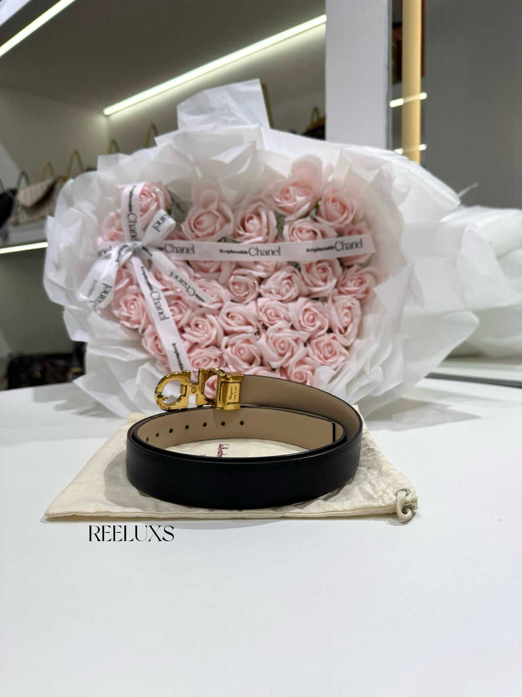 FERRAGAMO Reversible and Adjustable Gancini Belt