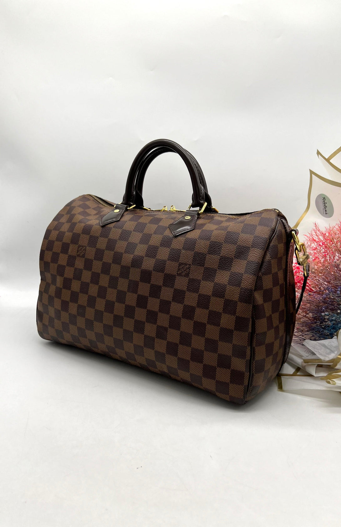 LOUIS VUITTON Damier Ebene Canvas Speedy 35 - Reeluxs 