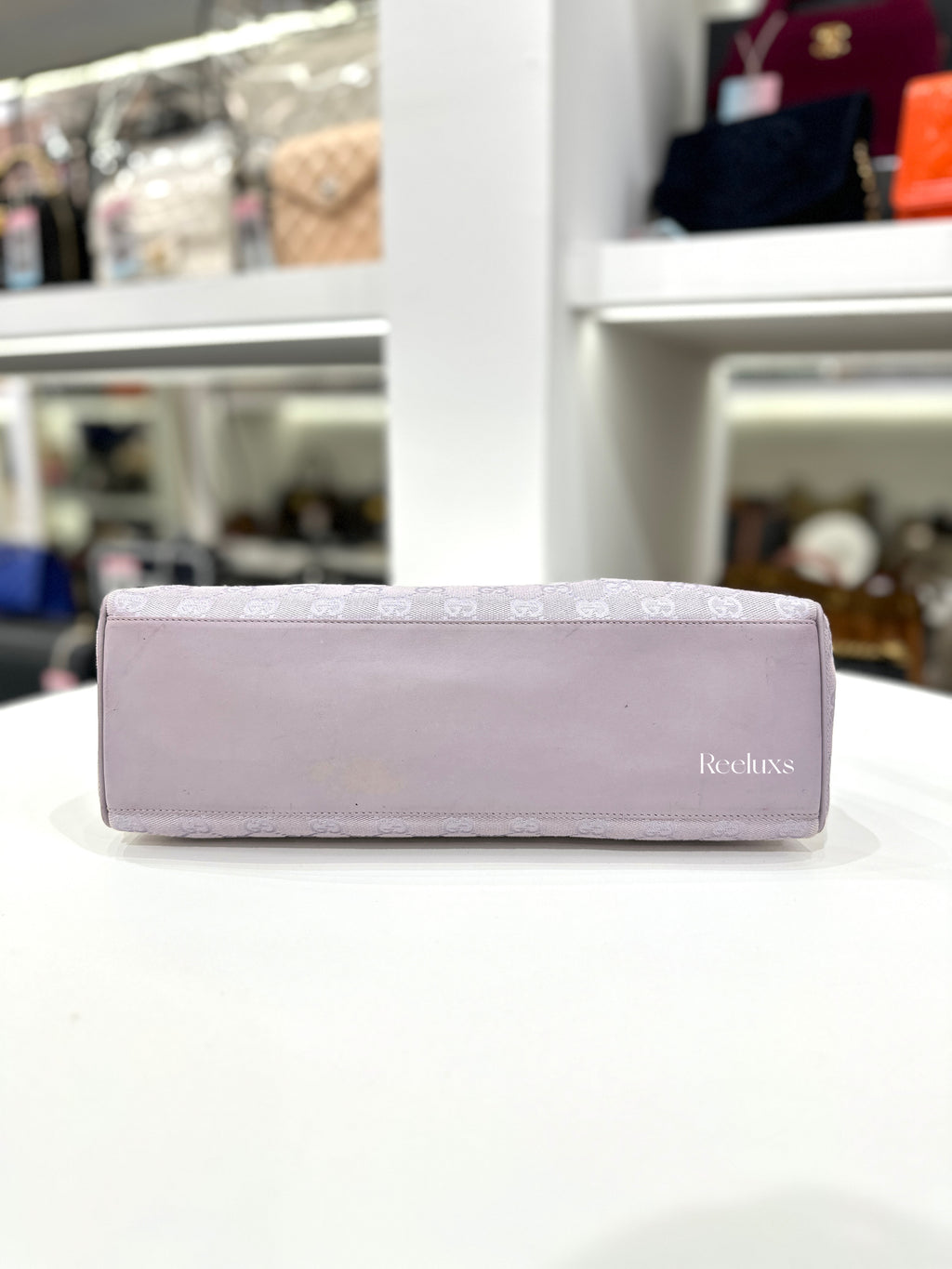 GUCCI GG Monogram Lavender Small Shoulder Bag