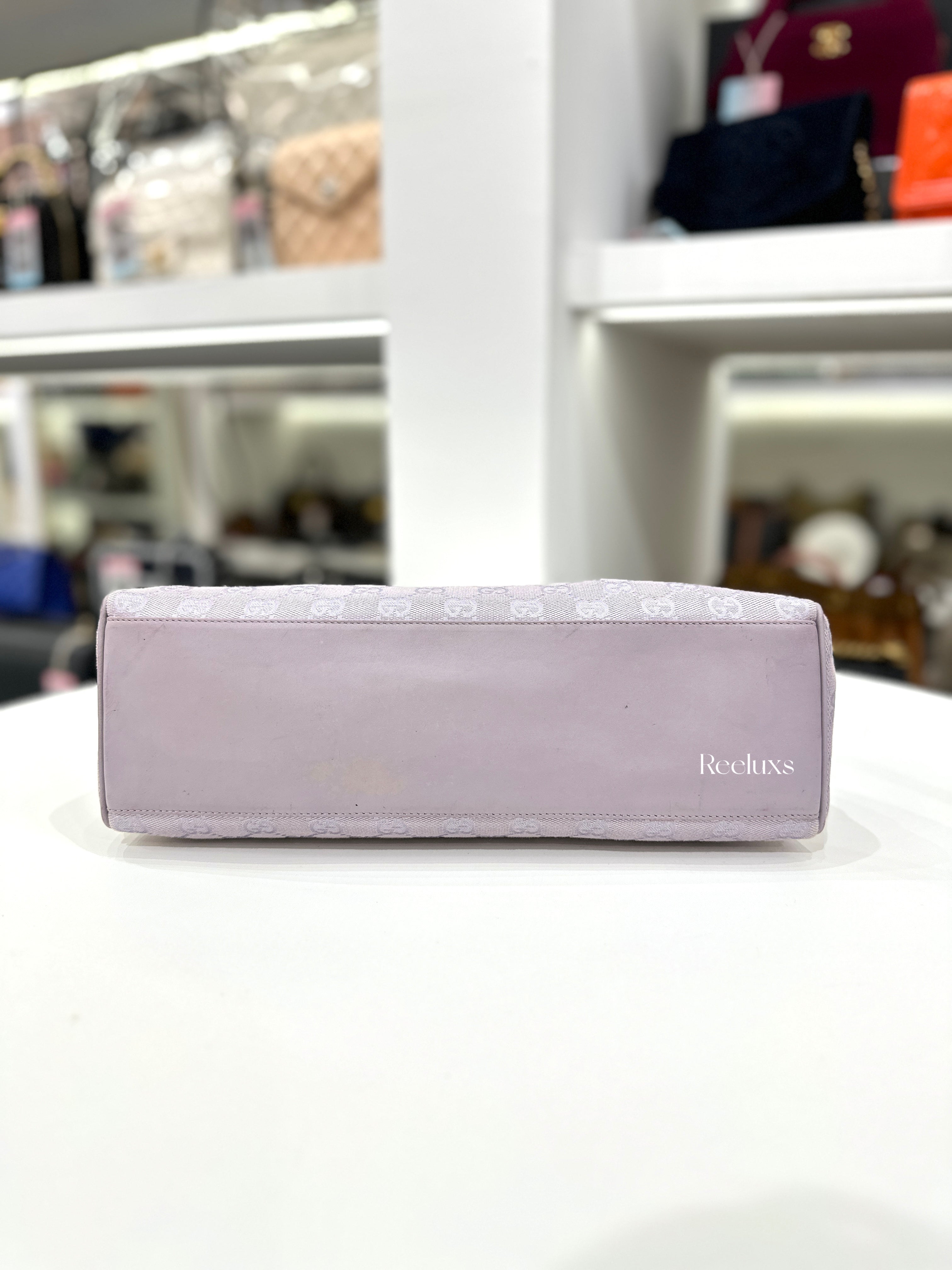 GUCCI GG Monogram Lavender Small Shoulder Bag