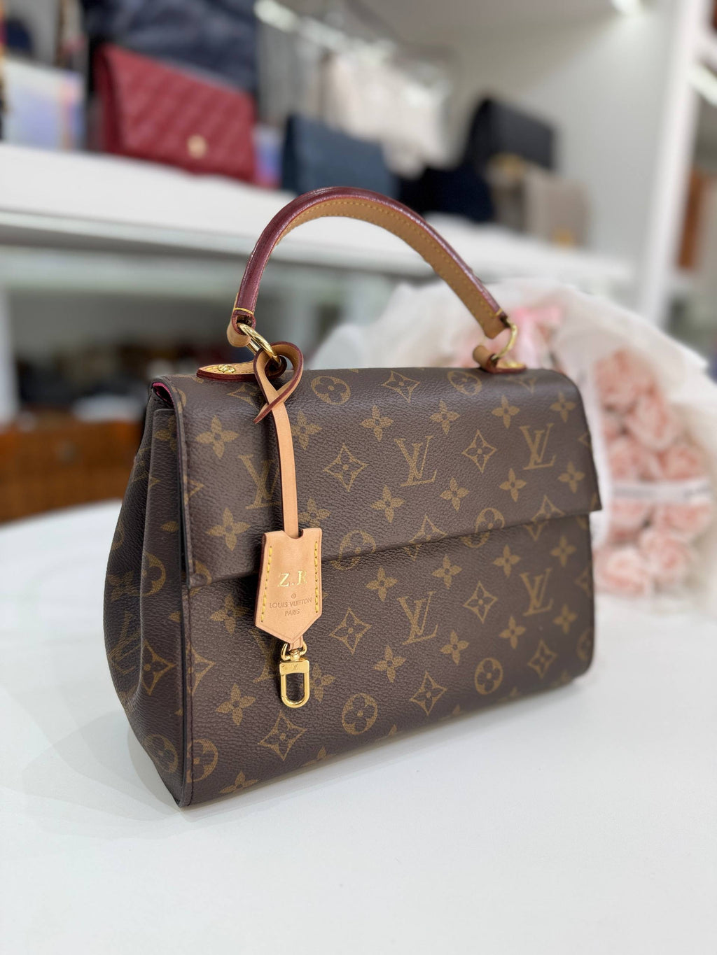 LOUIS VUITTON Cluny BB In Classic Monogram Canvas Bag