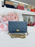 CHANEL Caviar Quilted Boy Wallet On Chain ( WOC )