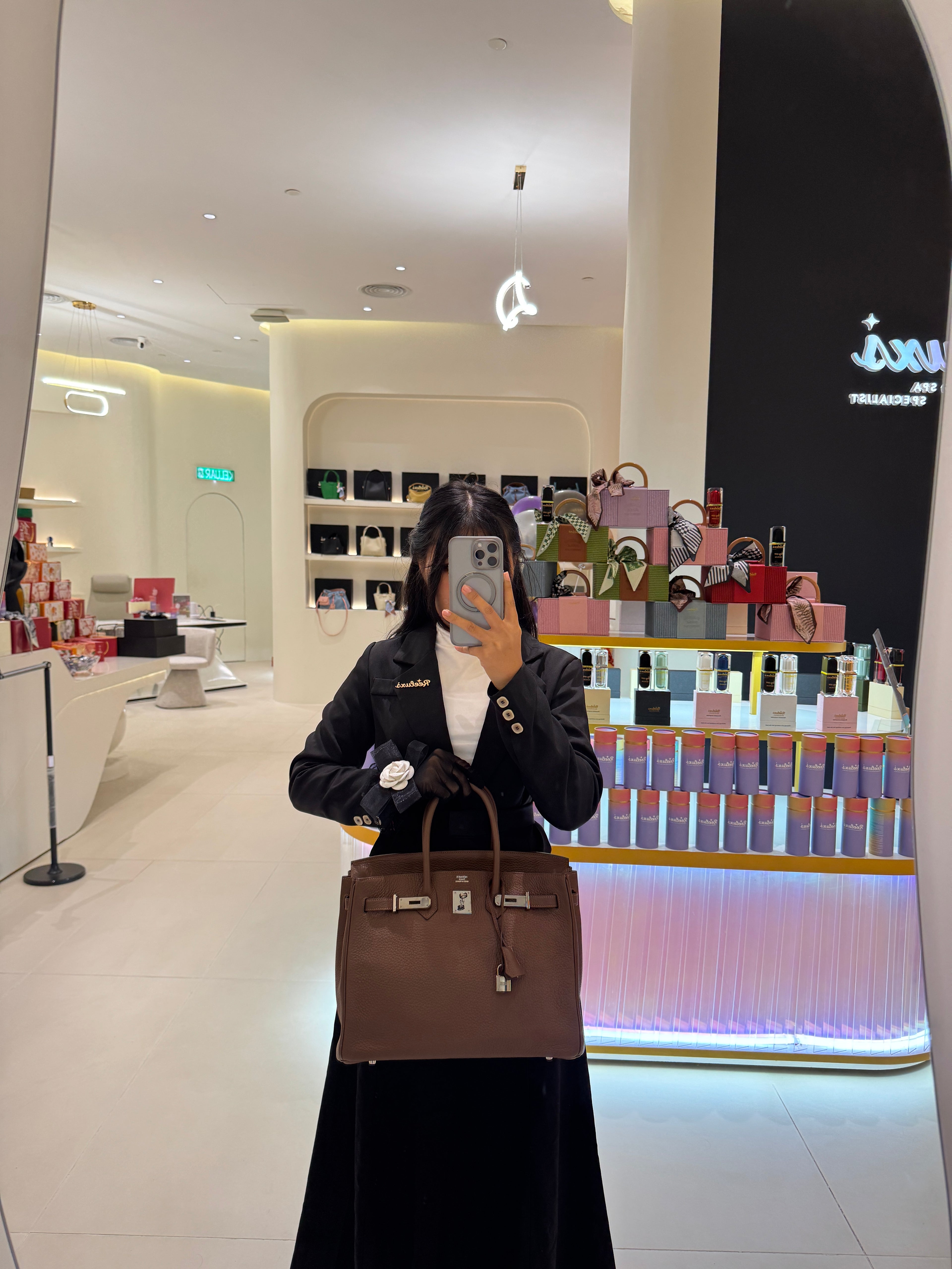 HERMES Birkin 35 Leather Hand Bag ( SHW )
