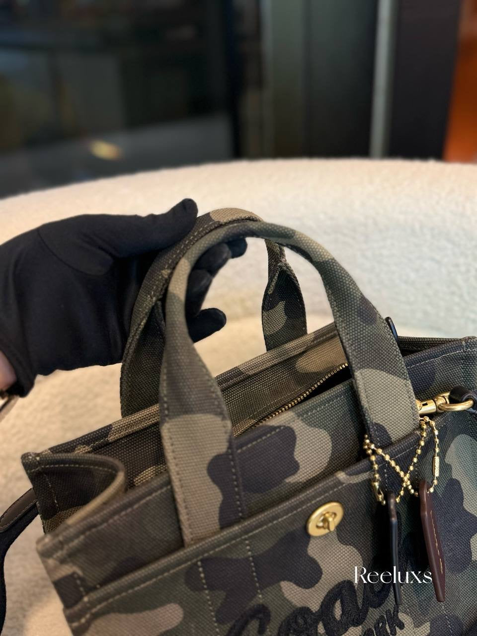Coach Cargo Tote  Camo Print Canvas