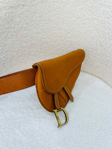 CHRISTIAN DIOR Saddle Belt Bag - Brown