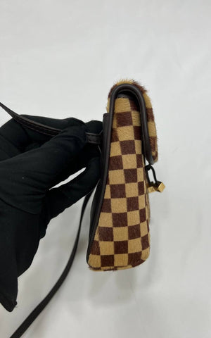 LOUIS VUITTON LV Damier Sauvage Gazelle Sling Belt Bum bag Brown