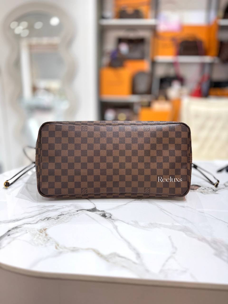 LOUIS VUITTON LV Neverfull GM Damier Ebene Canvas Tote Bag