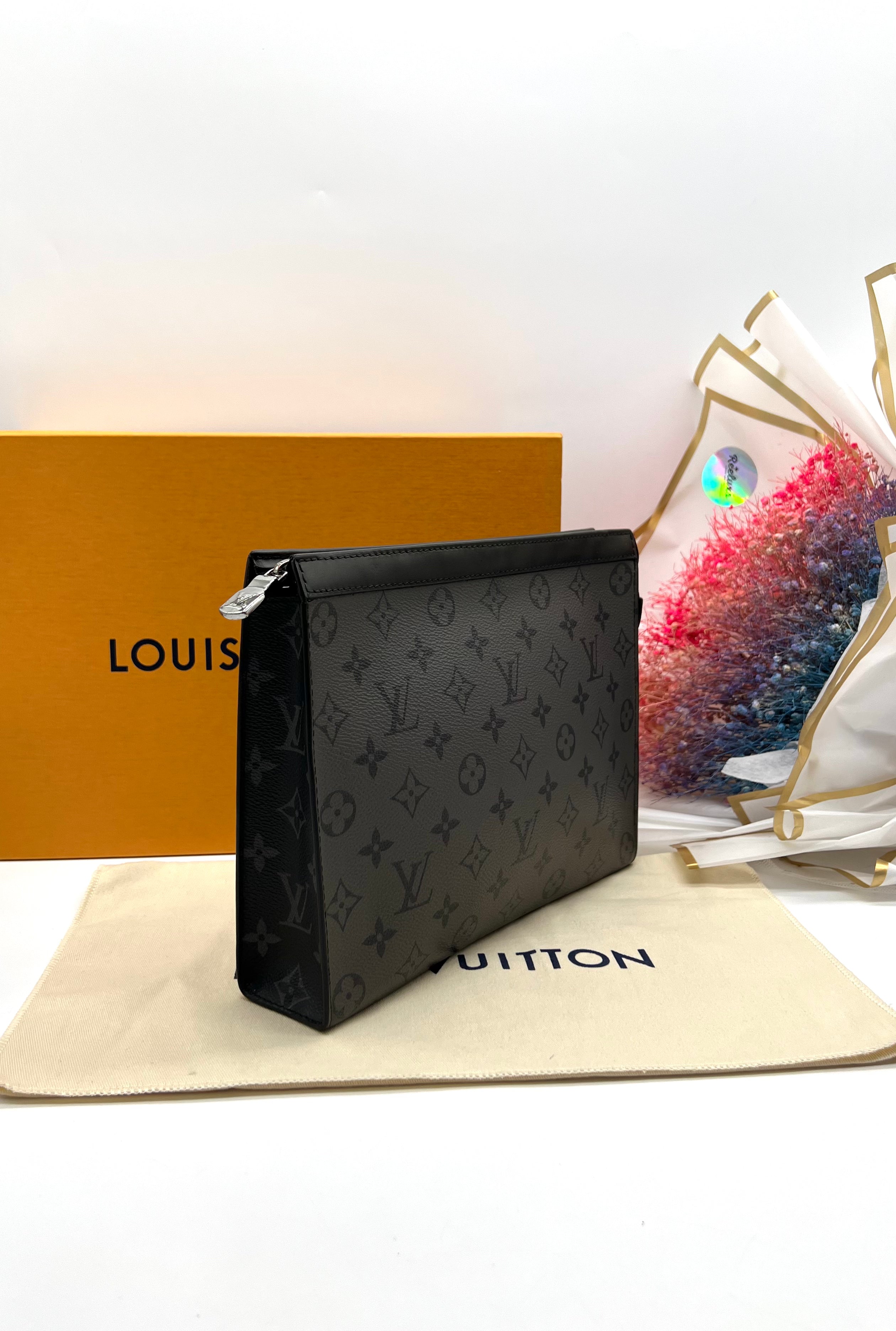 Louis Vuitton Black Monogram Eclipse Pochette Voyage - Reeluxs 