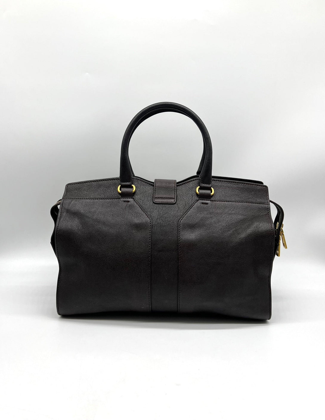 Yves Saint Laurent YSL Cabas Chyc Black Leather Satchel - Reeluxs 