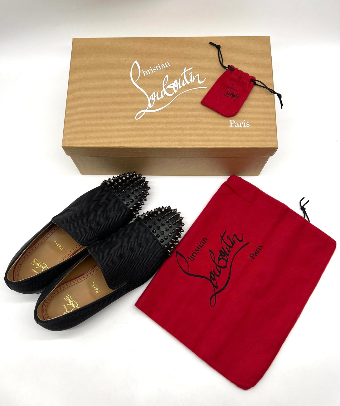 CHRISTIAN LOUBOUTIN Spooky Black Loafers New - Reeluxs 