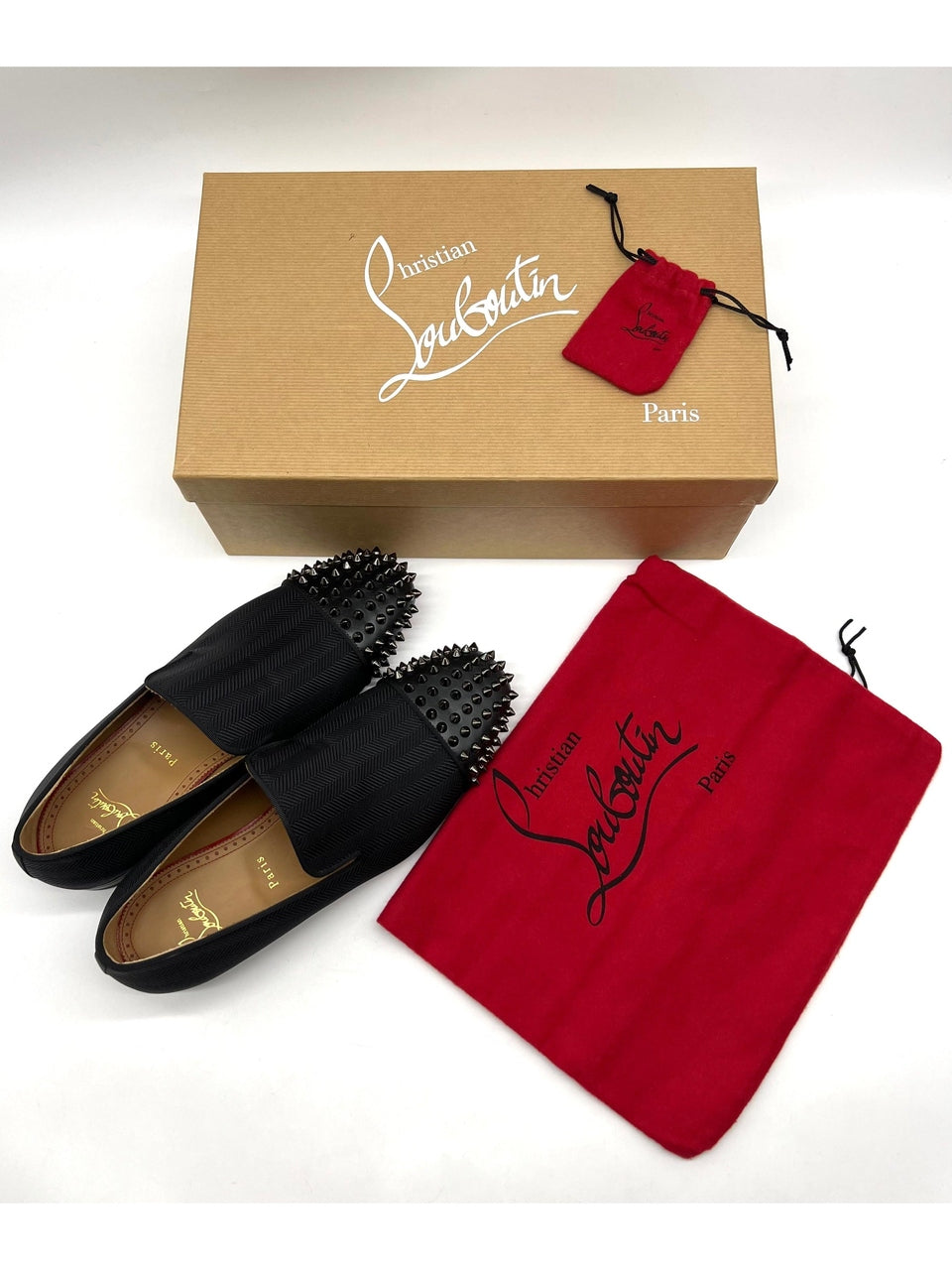 CHRISTIAN LOUBOUTIN Spooky Black Loafers New - Reeluxs 