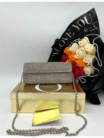 Oroton Icon Cinderella clutch with Swarozski crystal - Reeluxs 