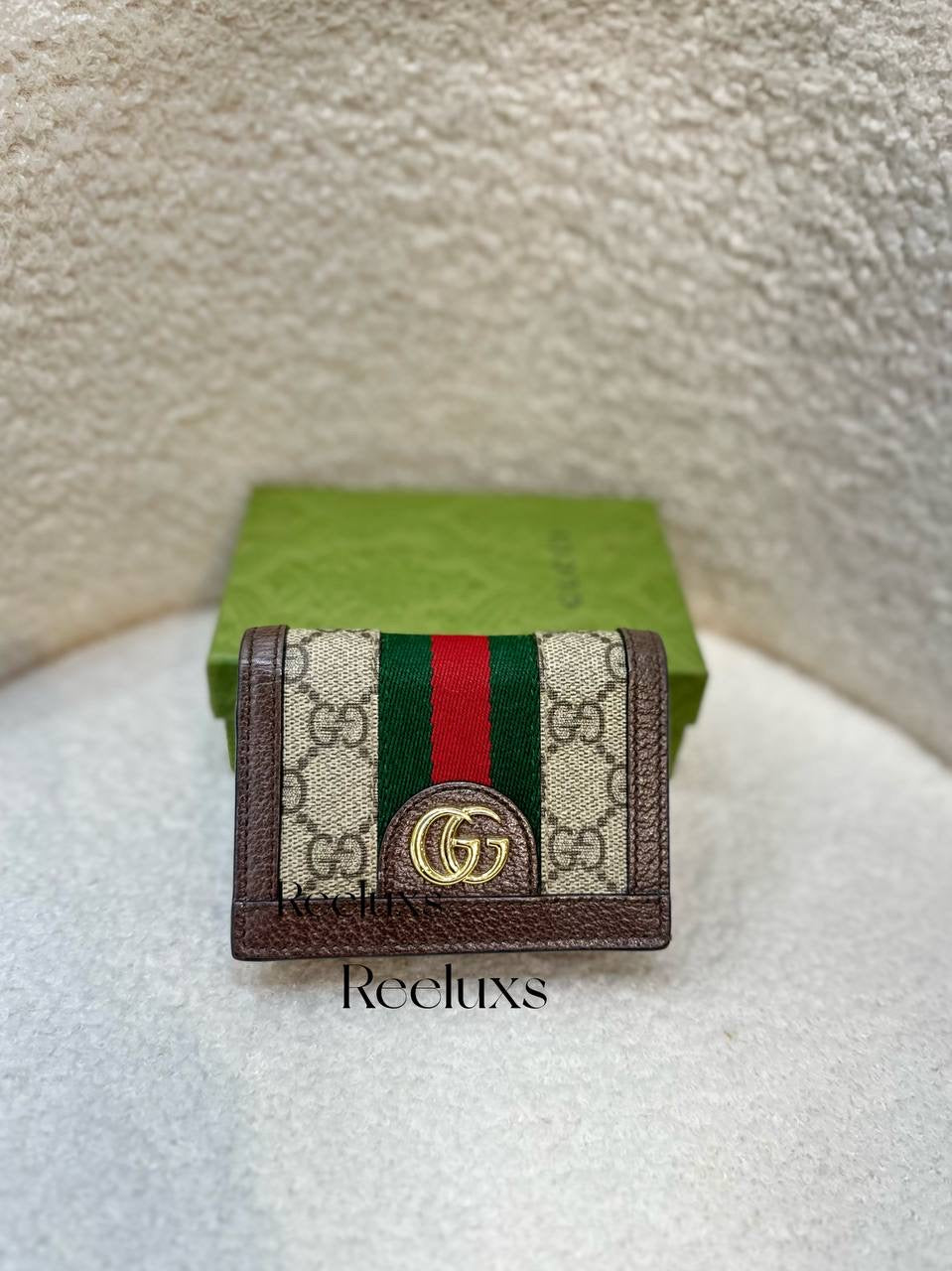FullSet GUCCI Ophidia GG Supreme Bi-fold Wallet
