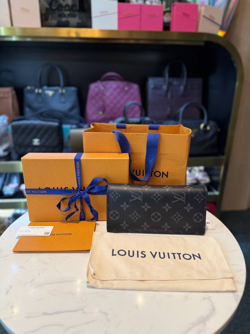Louis Vuitton Brazza Wallet in Monogram Eclipse Canvas