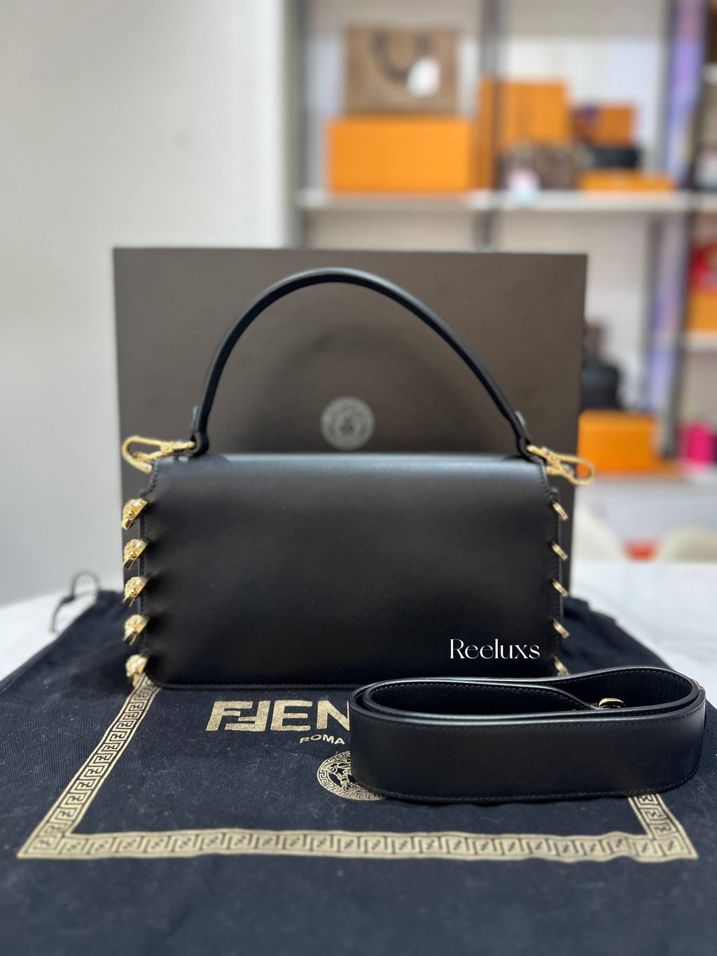 FENDI x VERSACE Viltello Seta Fendace Brooch Baguette