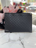 LOUIS VUITTON LV Monogram Damier Infini Leather Pochette Men Clutch