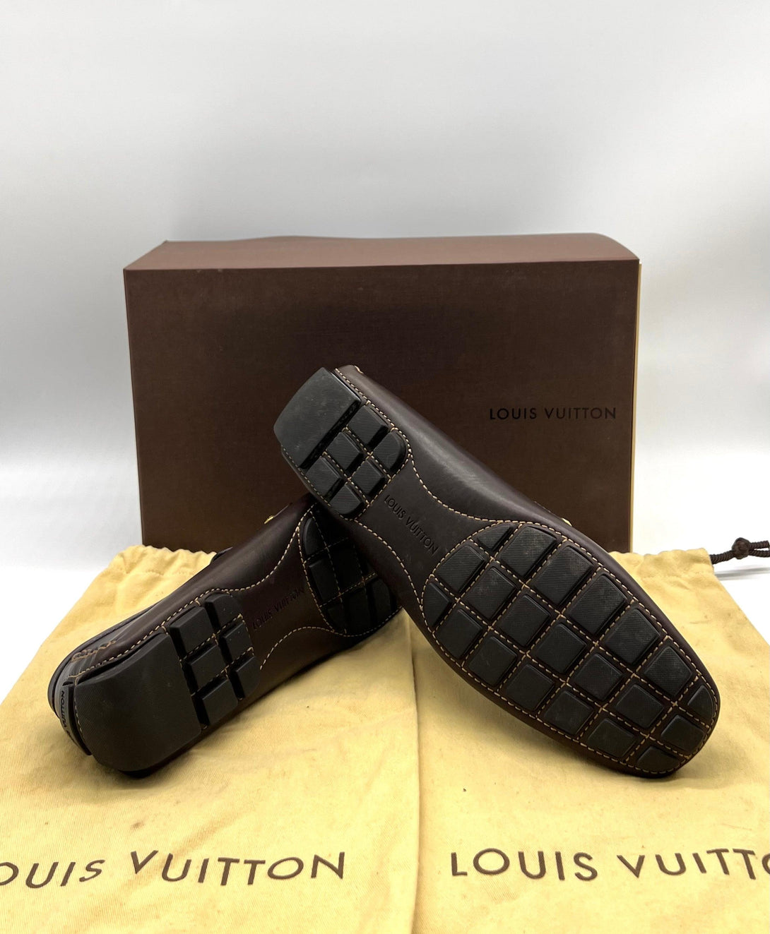 Louis Vuitton Chocolate Brown Monte Carlo Leather Loafers - Reeluxs 