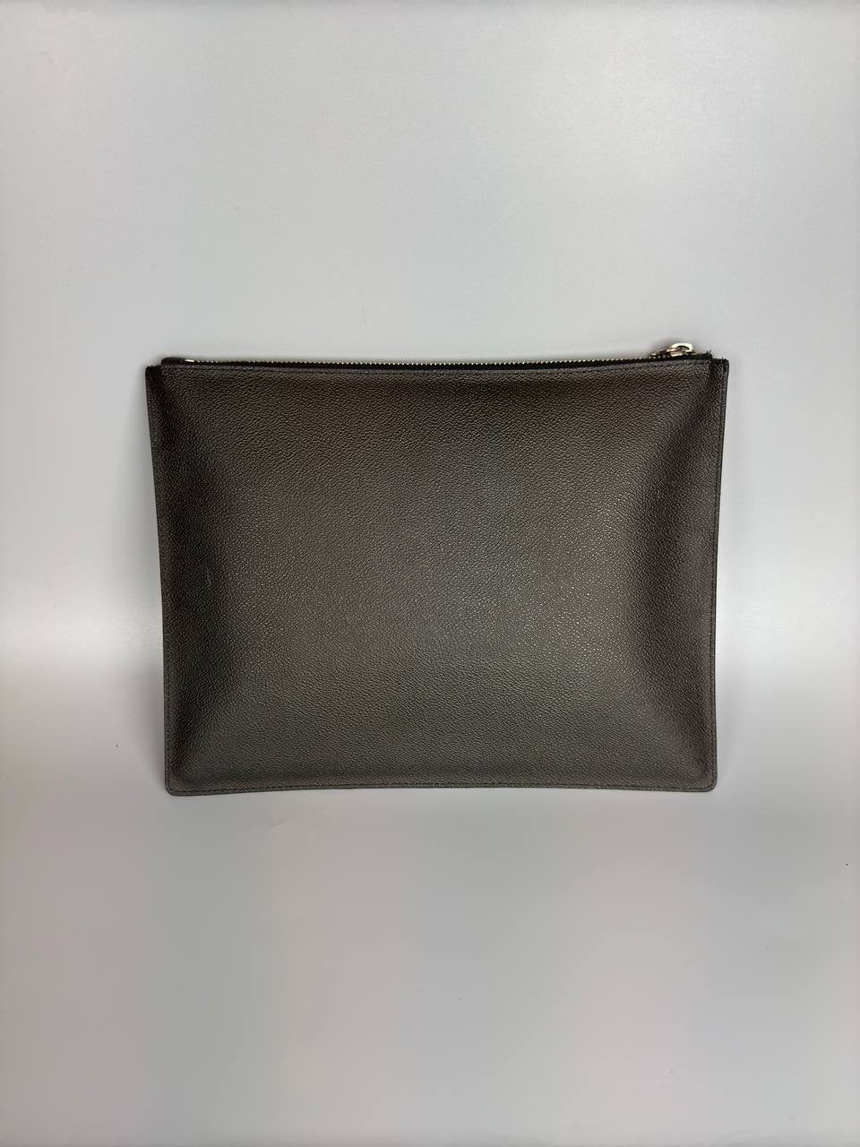 GIVENCHY Black Rottweiler Zip Clutch Bag