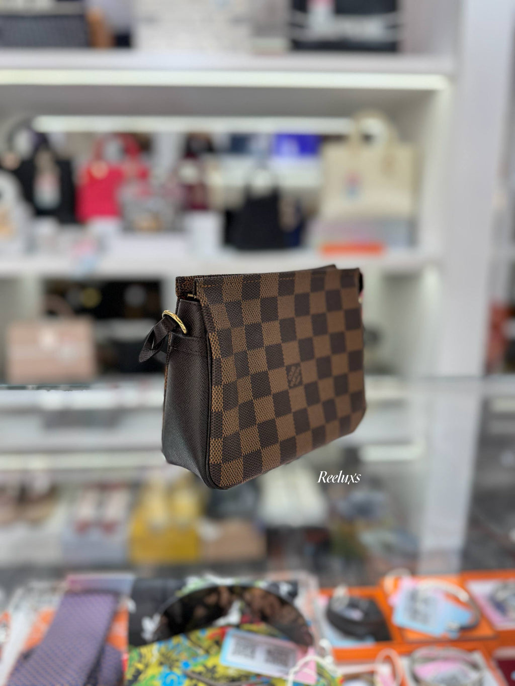 LOUIS VUITTON Damier Ebene Trousse Makeup Bag