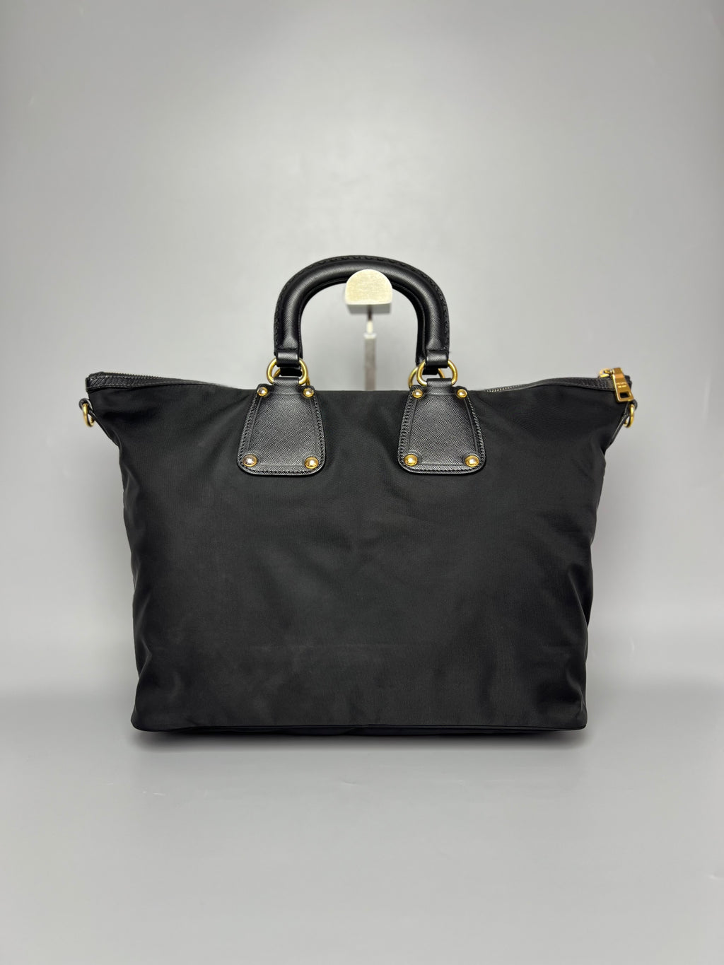 PRADA Black Tessuto Nylon Tote Bag