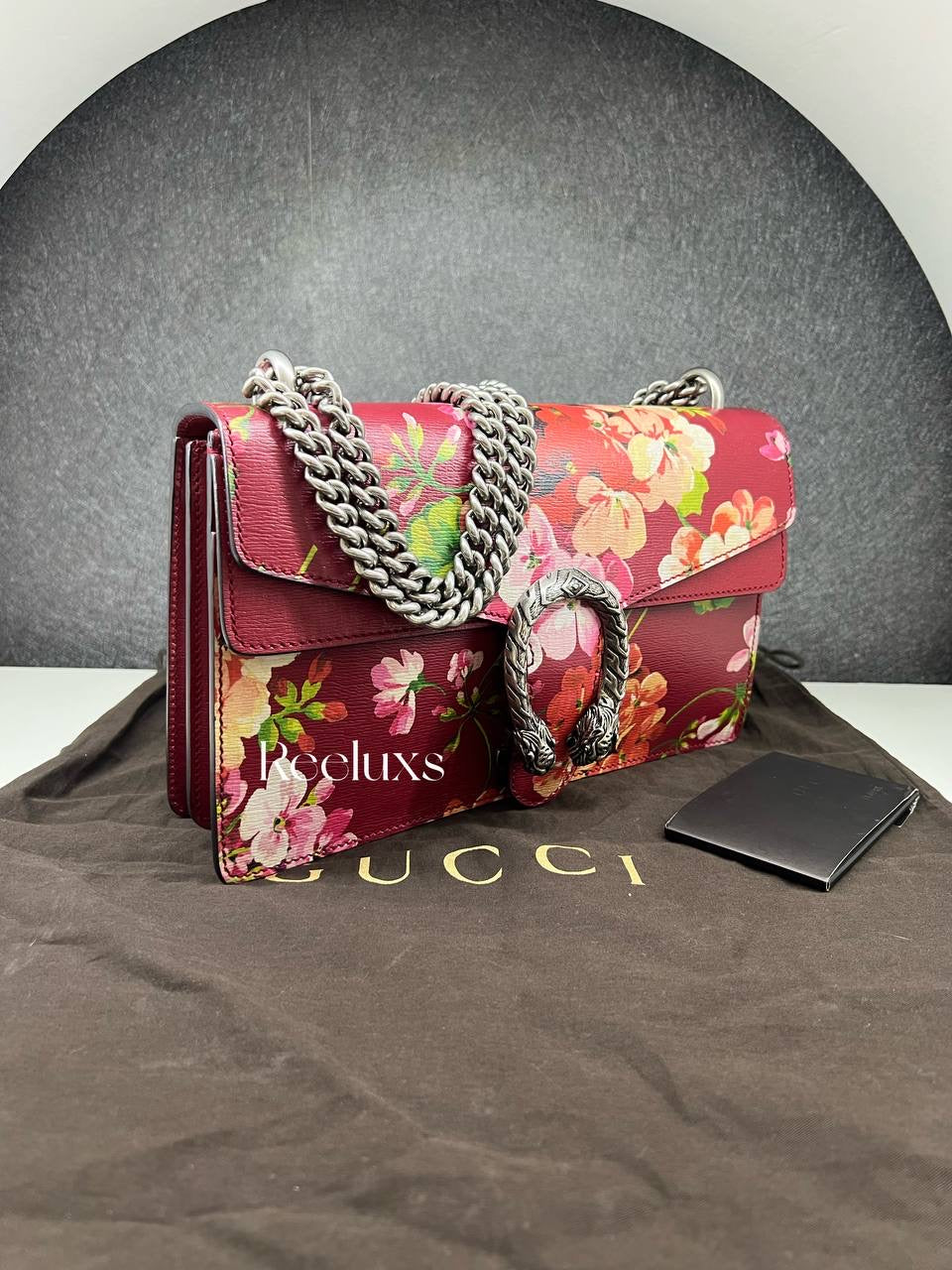GUCCI Dionysus Blooms Red Leather Shoulder Bag