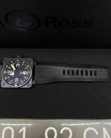 BELL & ROSS BR0193 Black PVD GMT 46mm Automatic Watch - Reeluxs 