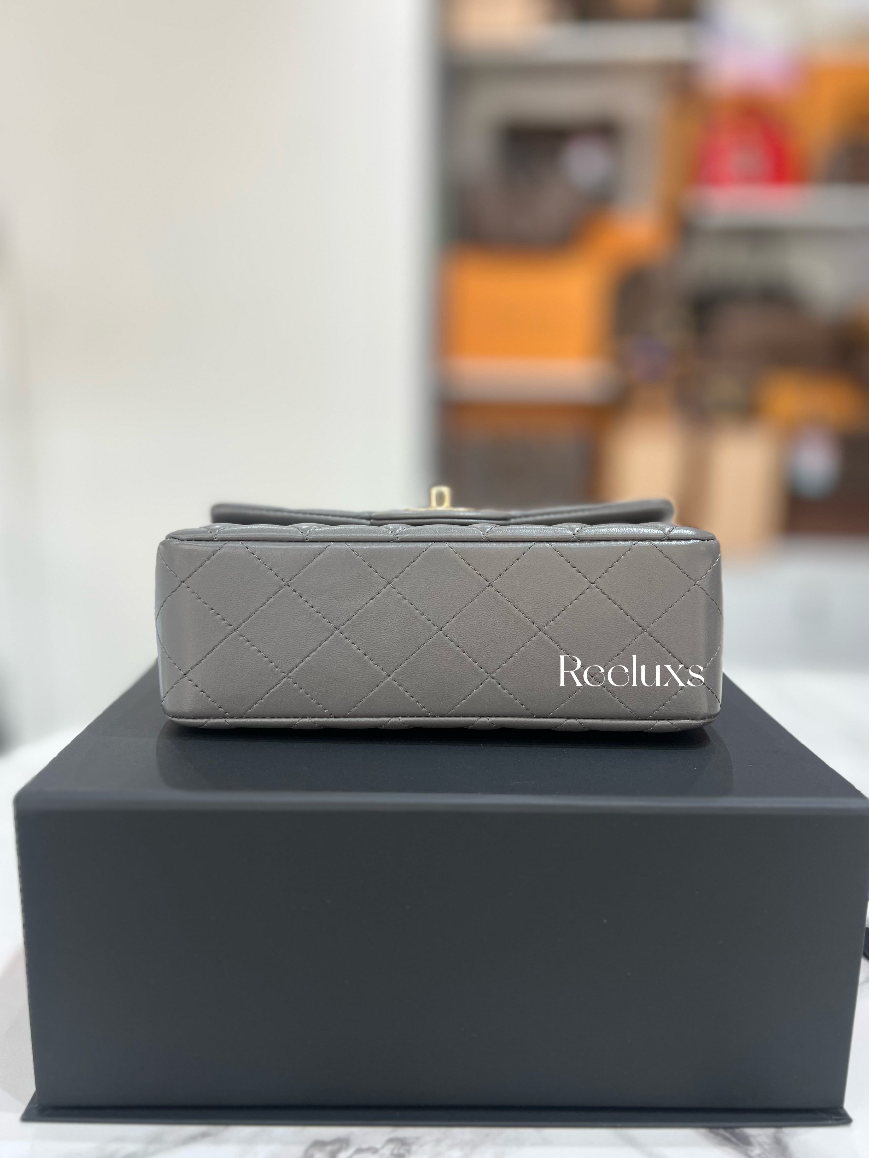 CHANEL Classic Mini Rectangular Single Flap Bag Full set