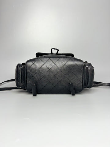 CHANEL Black Calfskin Cuba Pocket Backpack For Lady - Full Set - Reeluxs 