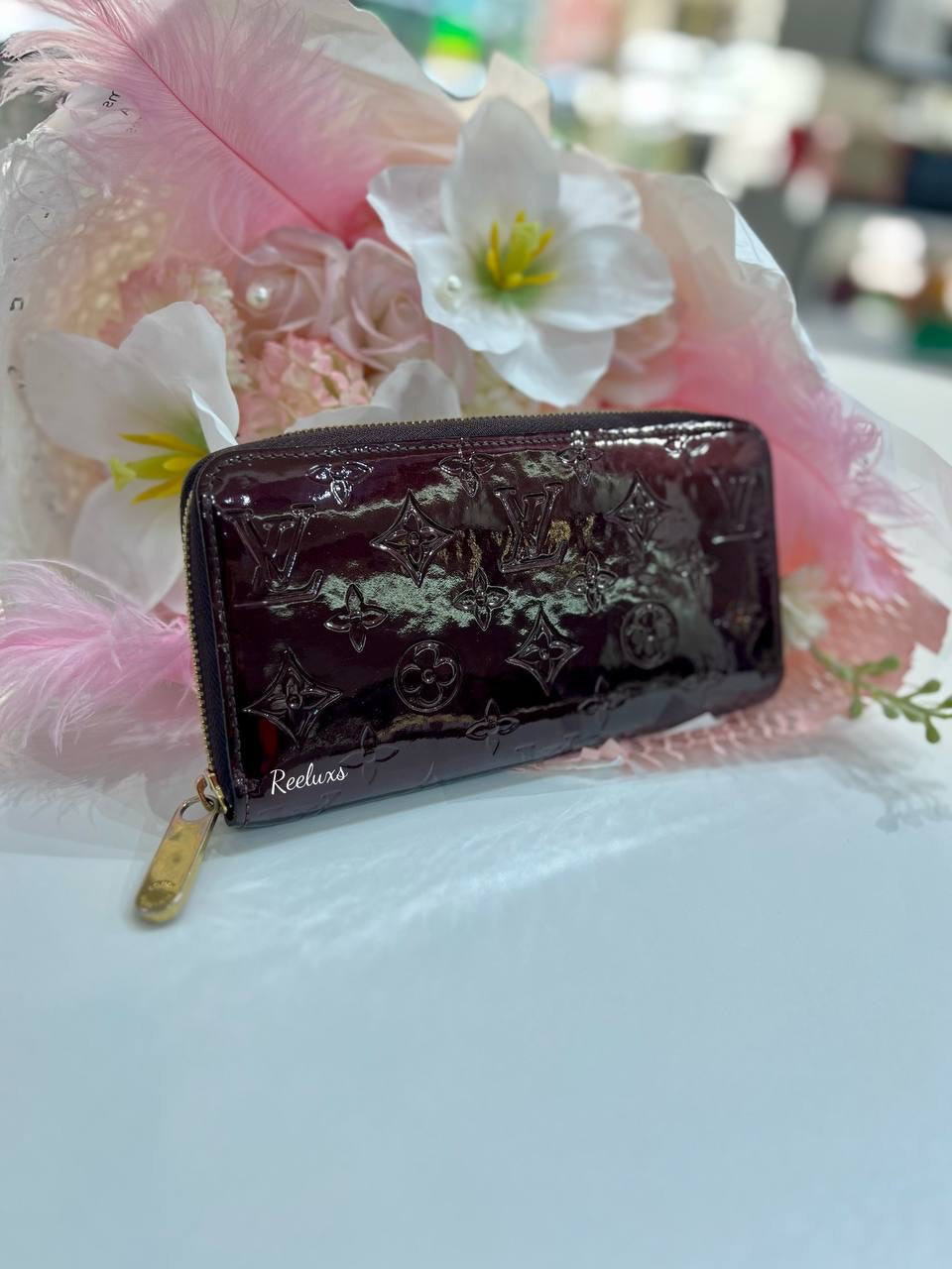 LOUIS VUITTON LV Vernis Zippy Patent Leather Long Wallet