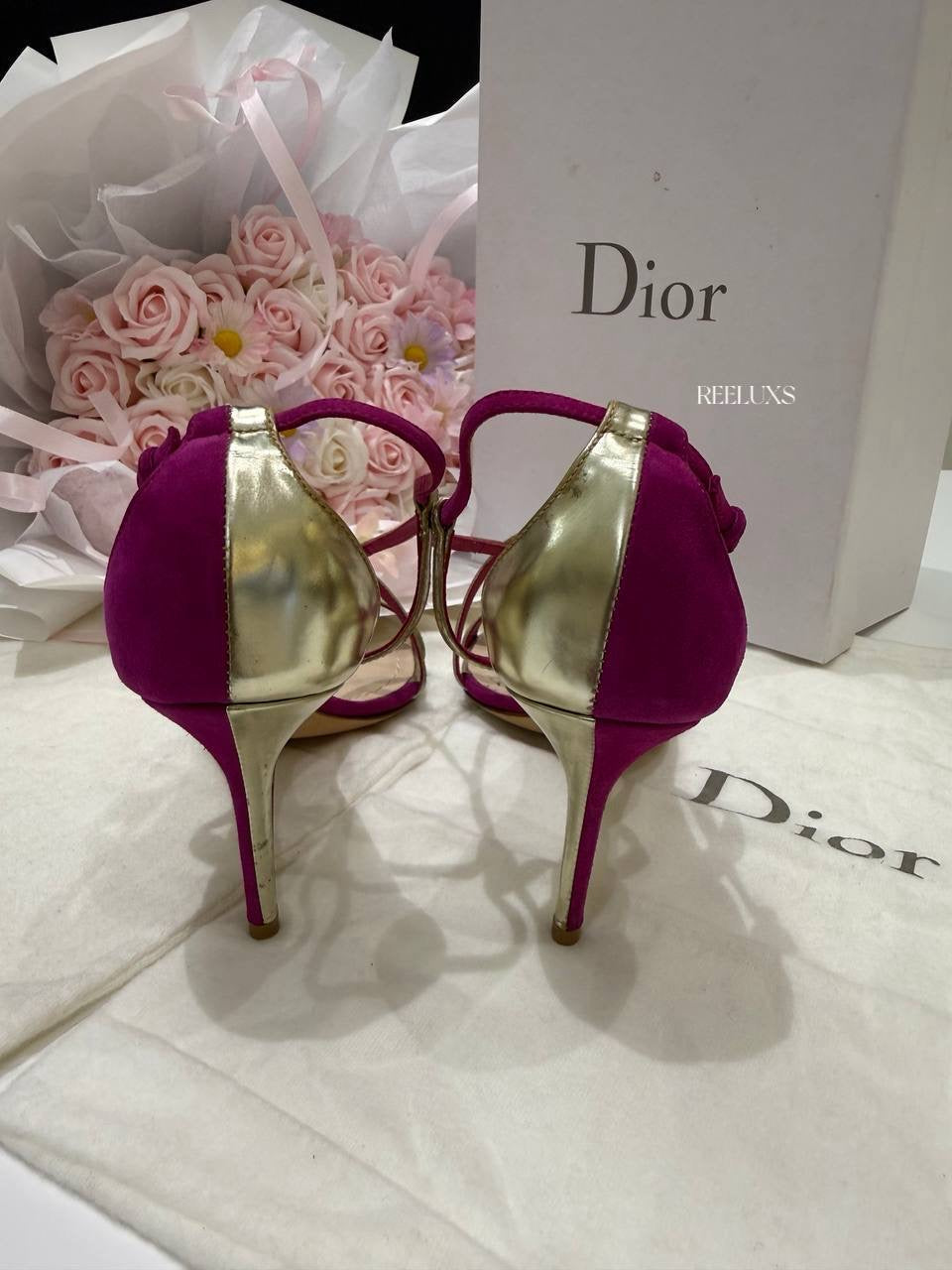 CHRISTIAN DIOR Strappy Slingback Stiletto Sandals